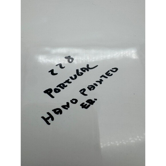 VTG 228 Portugal Hand Painted Hanging Tray Platter Signed ER Country Whimsical - Picture 7 of 11